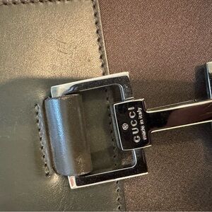 Gucci sage green satin purse